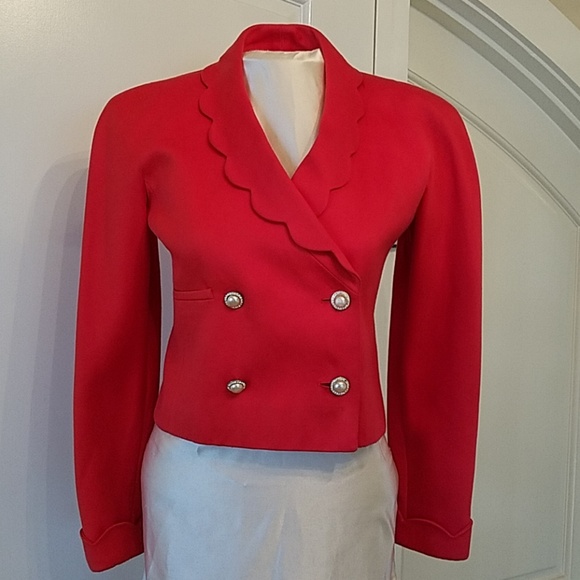 Vintage Couture Valentino RED Jacket.